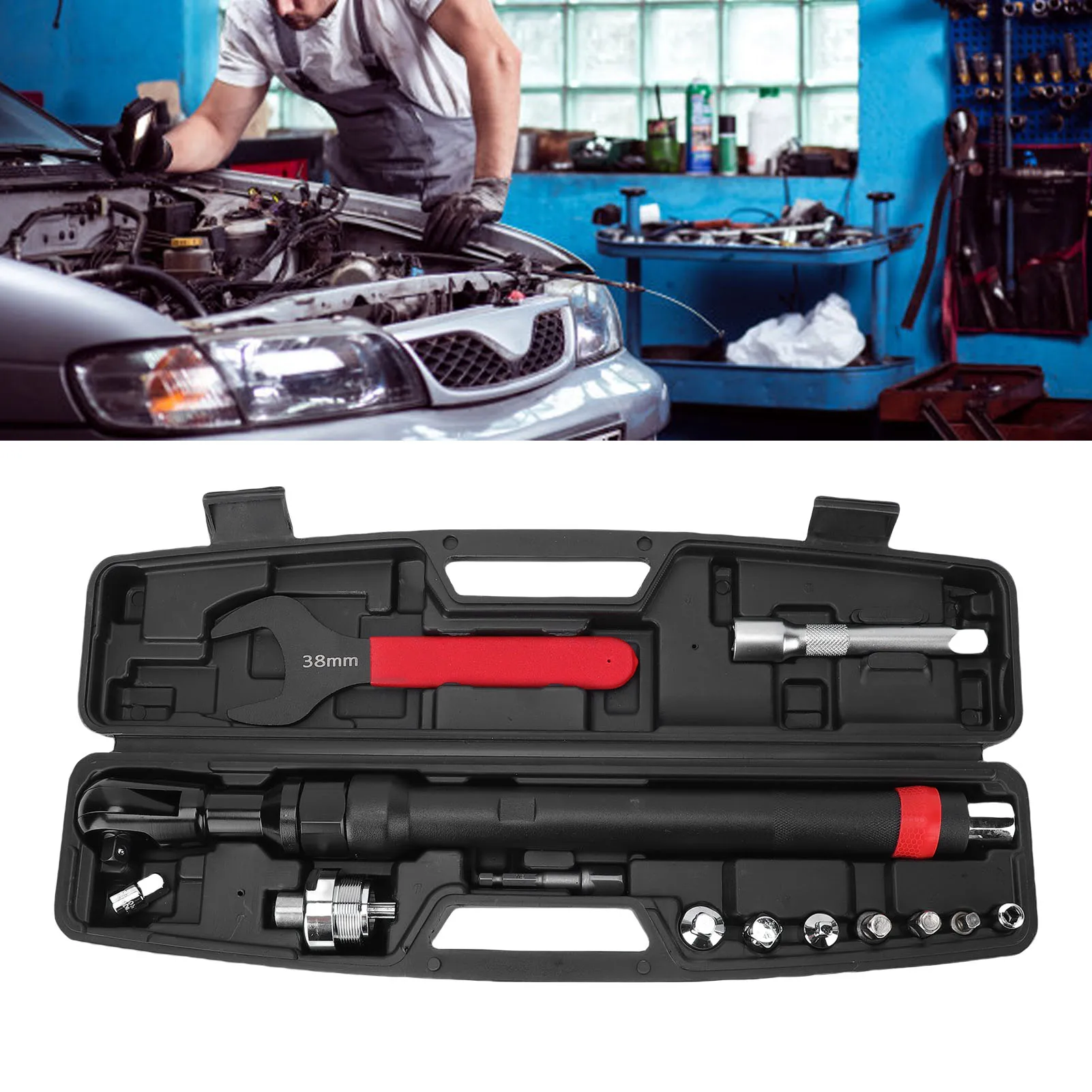 

Ratchet Extension Wrench Alloy Steel Ratchet Extender with 3/8 Inch Adapter for Tight Space Ratchet Extension Wrench