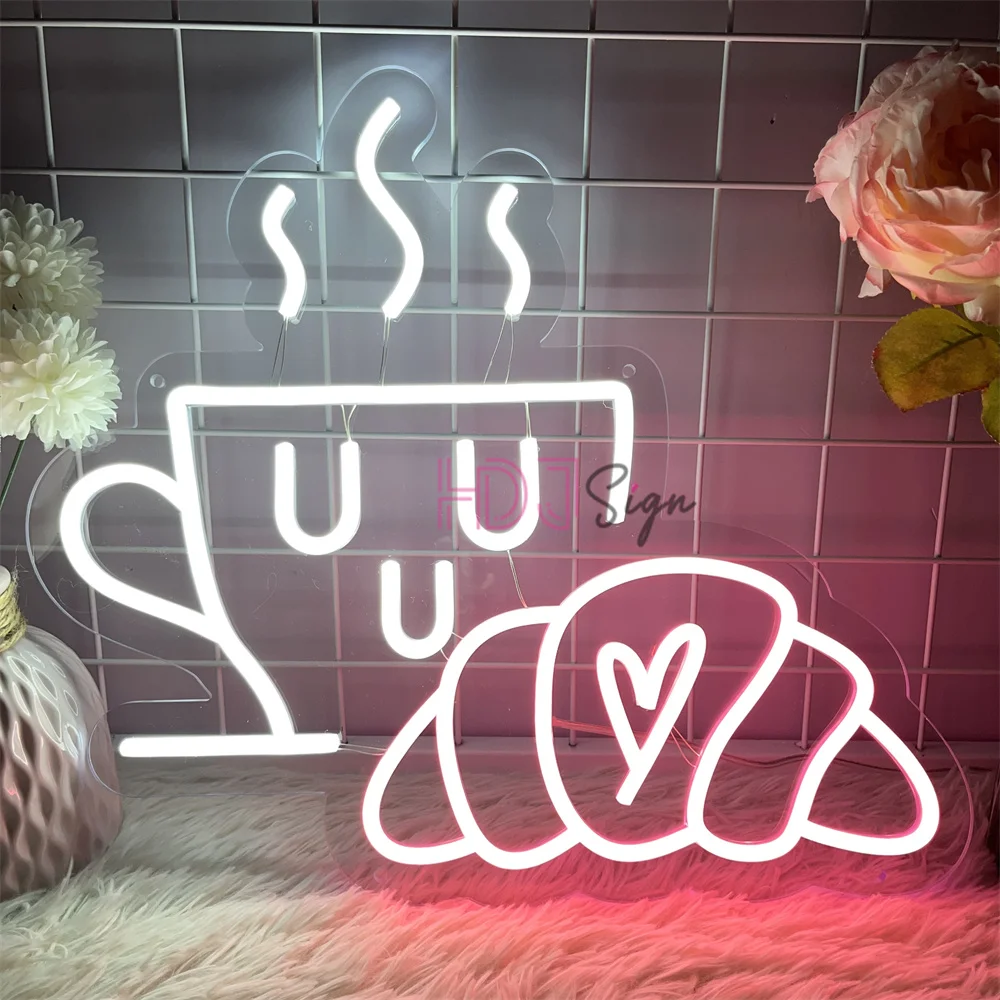 Coffee Tea Neon Led Sign Night Cafe Party Room Wall Art Decor LED Neon Lights USB Bakeries Bedroom Decoration Coffee Bar Signs