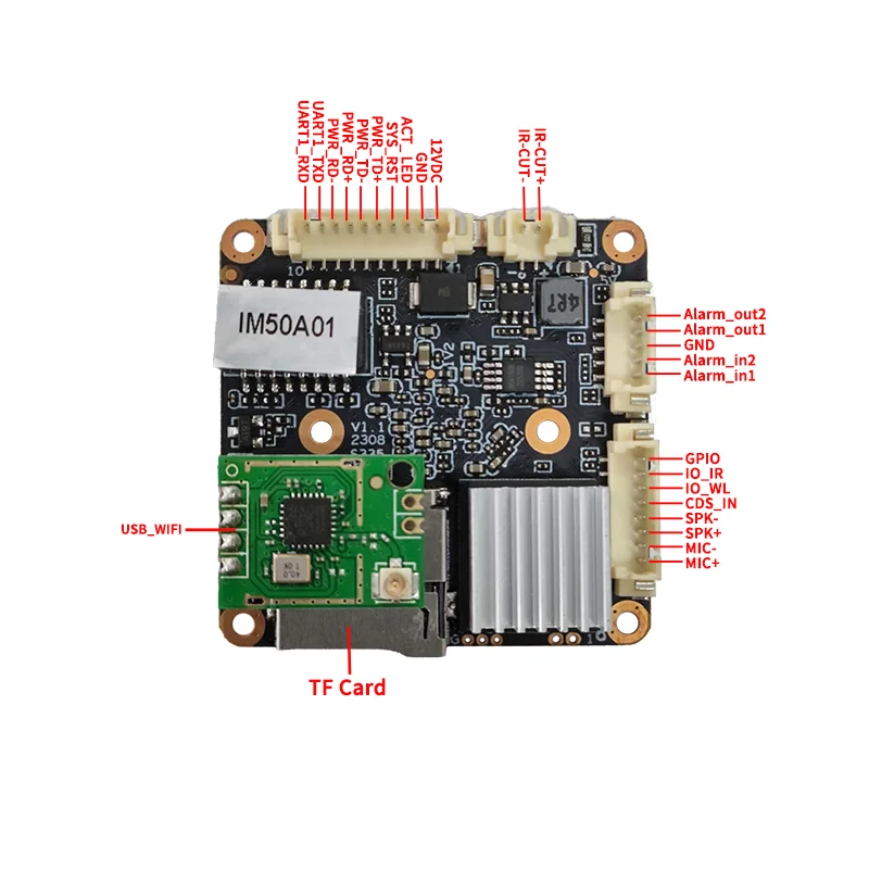 IM50A01W-5X WIFI 5MP Módulo de câmera IP IMX335 Módulo IPC para uso de câmera WIFI PTZ