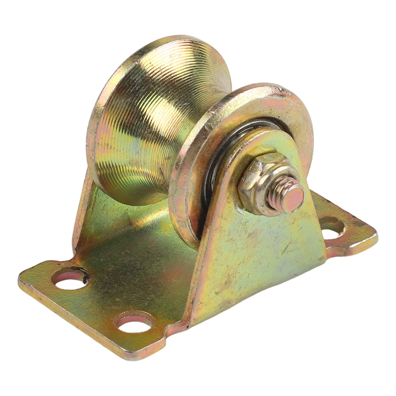 Single Wheel Pulley Block For Wire Rope Gold Steel U Type 1 Pcs For Industrial Machines For Outdoor Work For Rope