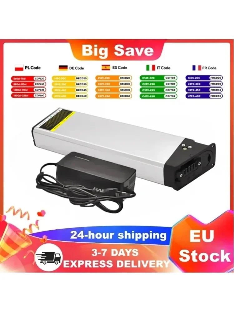 Für Polarna M5 M6 MATE X Für Engwe EP-2 Pro Engine X Engine Pro Faltbares E-Bike Akku 48V 17,5Ah 16Ah 13Ah Ersatzakku