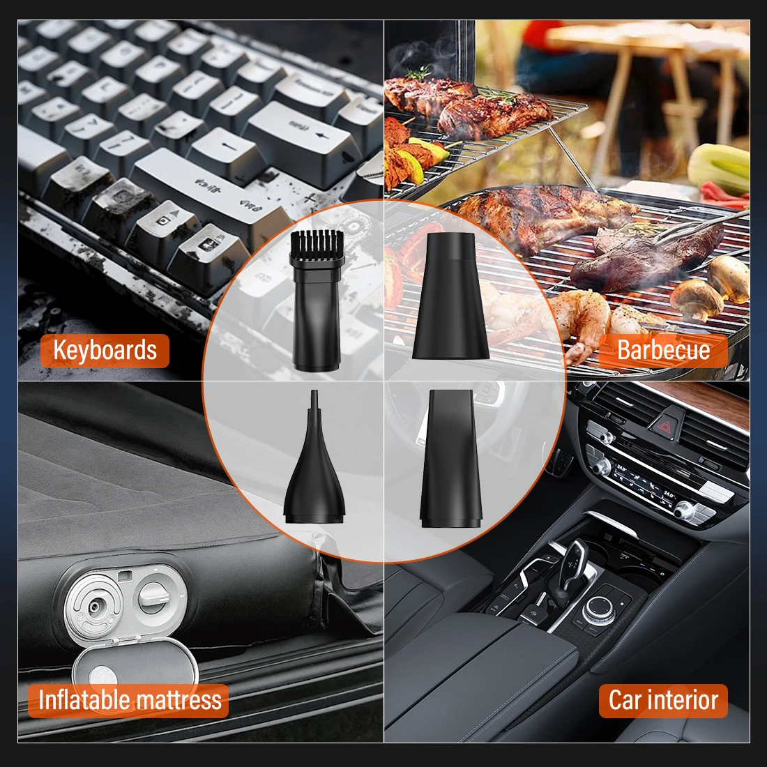 U7Ultra Mini Turbo Fan Jet(180000RPM),Speed 58m/s Portable-Electric LED Compressed Air Duster, for Keyboard,Car,PC,Home Cleaning