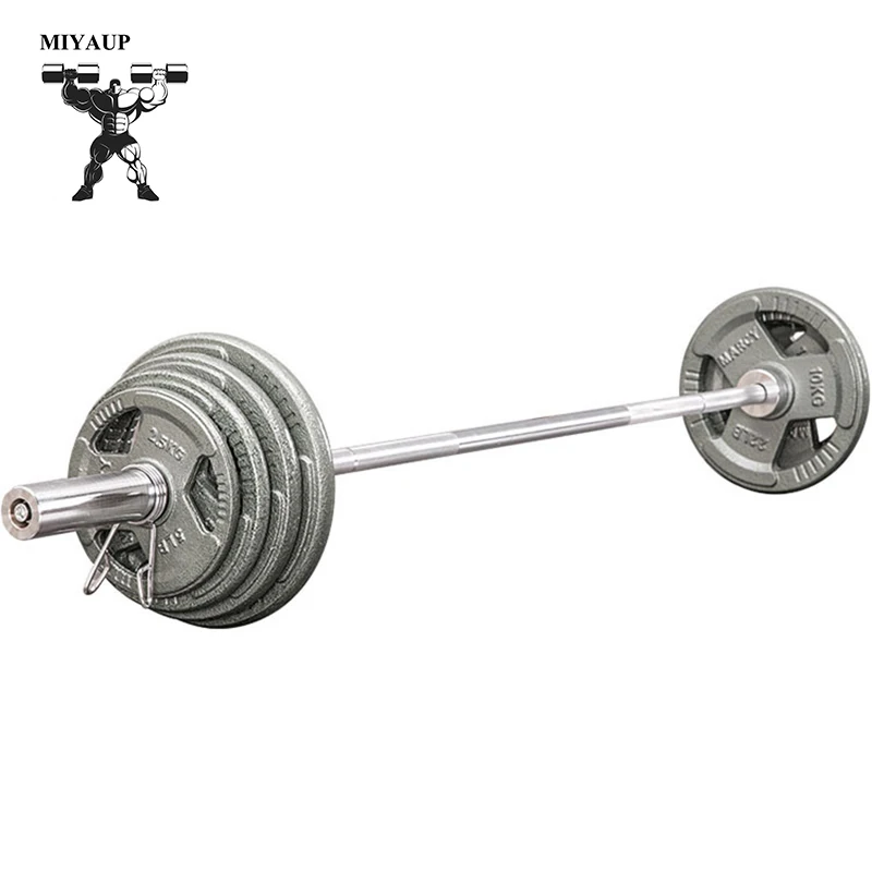 MIYAUP 100kg Total Athlete Weightlifting Training Barbell Various Specifications Weight Plates