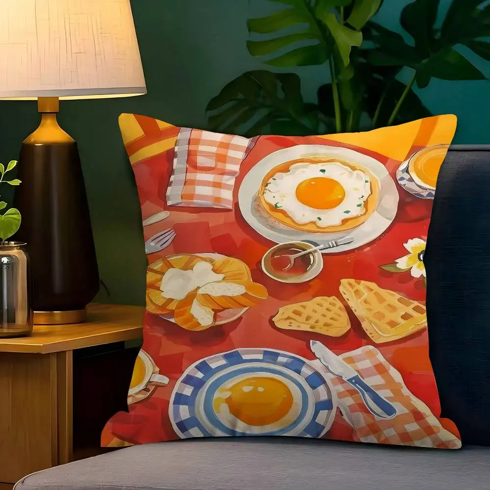 Delicious Food 45*45cm Cushion Cover Pillow Cover Decor Pillowcase Home Pillowcase For Couch Pillow