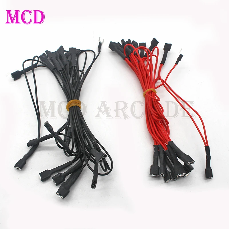 

Arcade Cable 6.3mm or 2.8mm Fast 2 Pin 5V 12V Lighting Bulb Cable Connector to USB Encoder for Arcade Joystick DIY/LED Button