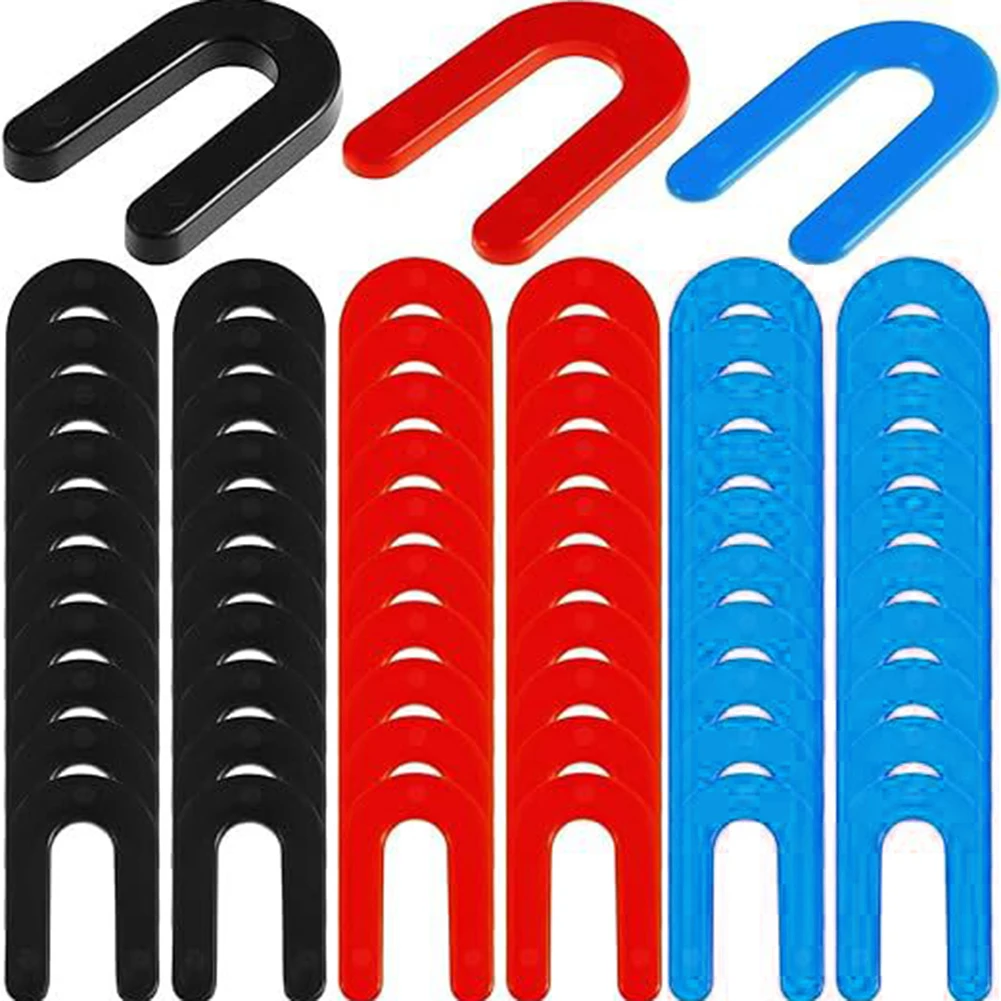 60PCS PP (plastic) Car Lift Mount Leveling Shims Kit Plastic Shims For Mount Car Repair  Tool Parts Black, Red, Blue