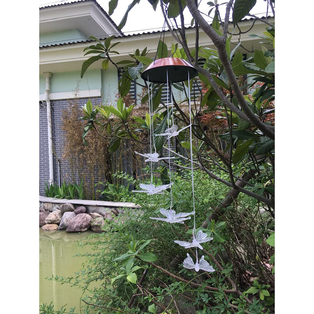 

Solar Powered Wind Chimes Led Color Changing Light Automatic Night Sensor 8 Hours Long Lasting Eco Friendly Hanging Decor For