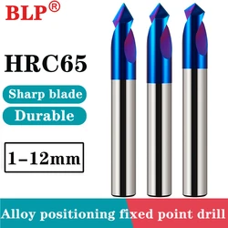 HRC65 2-Flute Endmills Tungsten Steel Double Head Centering Drill Positioning Chamfer CNC Machinery Milling Cutter