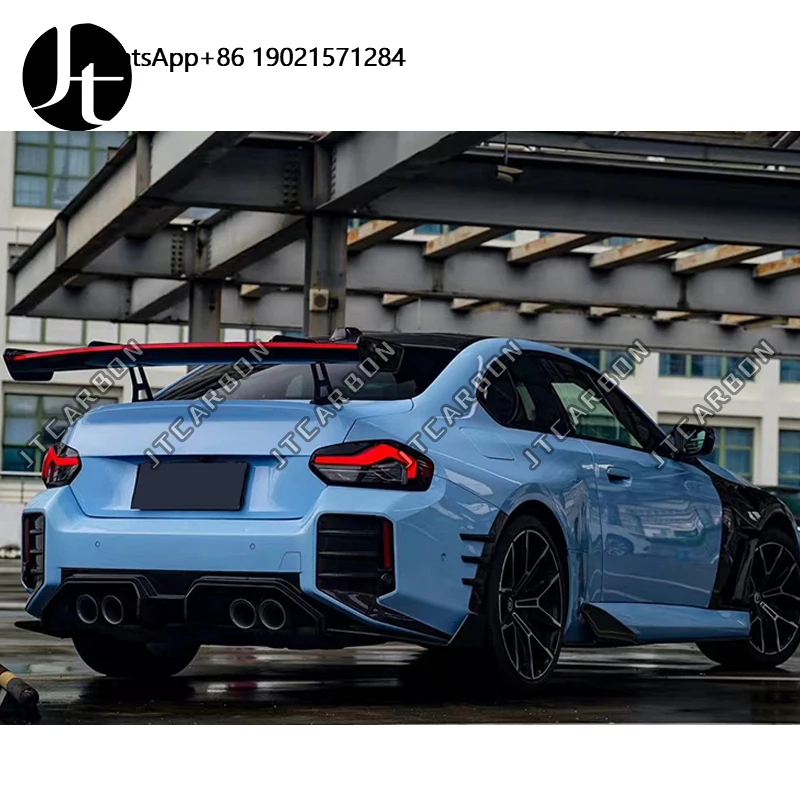 Suitable for  M2 M3 M4 G87 G80 G82 G83 Rear Spoiler with Lightweight Dry Carbon Fiber Rear Tail Trunk Lip 2021 + Automotive E