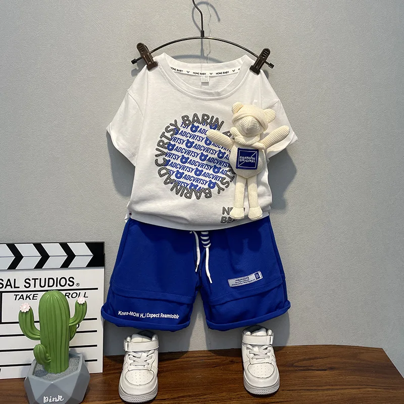 Baby Boys Clothing Suit Children's Sets Summer Cotton Comforter Toys T-Shirts+Shorts 2pcs Suits Boys Fashion Sets Kids Tracksuit