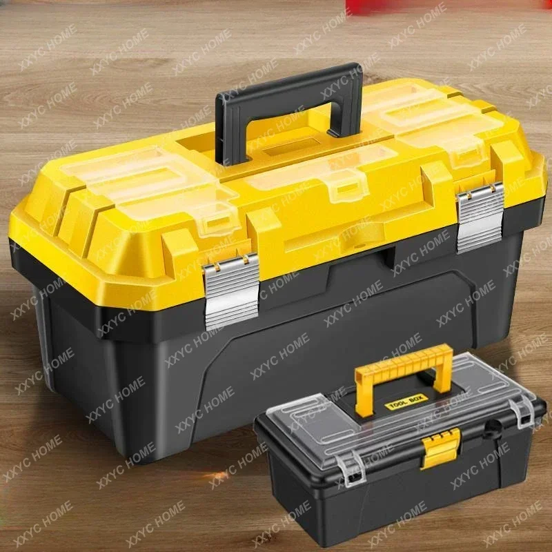 

Многофункциональный большой пластиковый ящик для хранения промышленного класса, портативный электрик, ремонт автомобиля, маленький