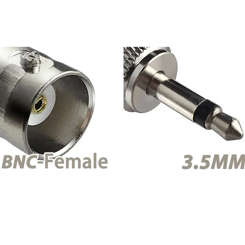 

1-5Pcs High-quality Q9 BNC Connector Socket BNC Female to 3.5mm Mono 1/8" Male RF Coaxial Adapter Connectors