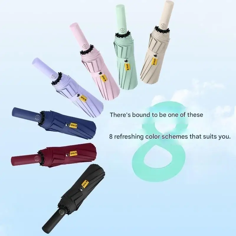 Automatic Large Size Sun Umbrella Rainproof and Sun-protective Dual-purpose Reinforced Thickened Durable Car-mounted Umbrella - view 3