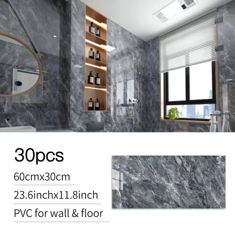 

30 упаковок, наклейки на стену из имитации мрамора, керамической плитки, толстые самоклеящиеся настенные панели из ПВХ для домашнего декора, прочная клейкая подложка
