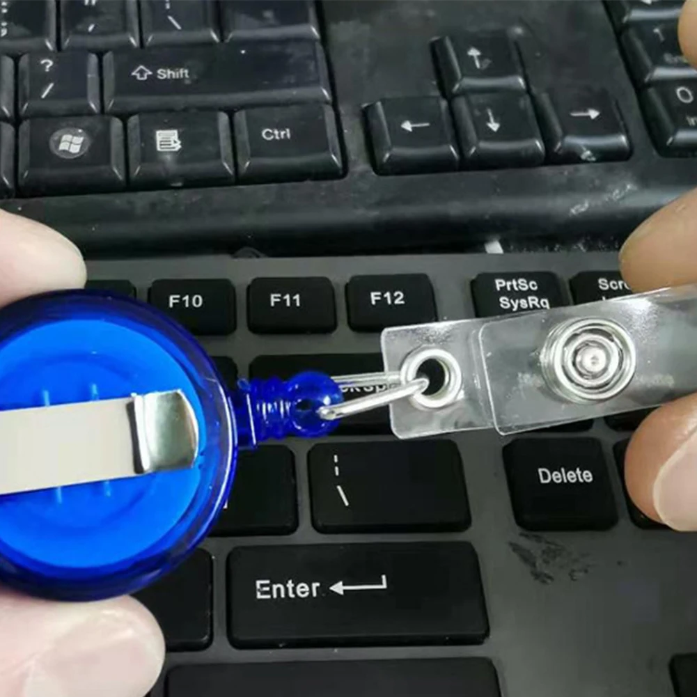 سلسلة مفاتيح من جلد البولي يوريثين قابلة للطي للطلاب ، شارة المدرسة ، أزياء المعلم ، حامل بطاقة الهوية ، مشبك حزام ، نافذة شفافة ، ممرضة ، 2