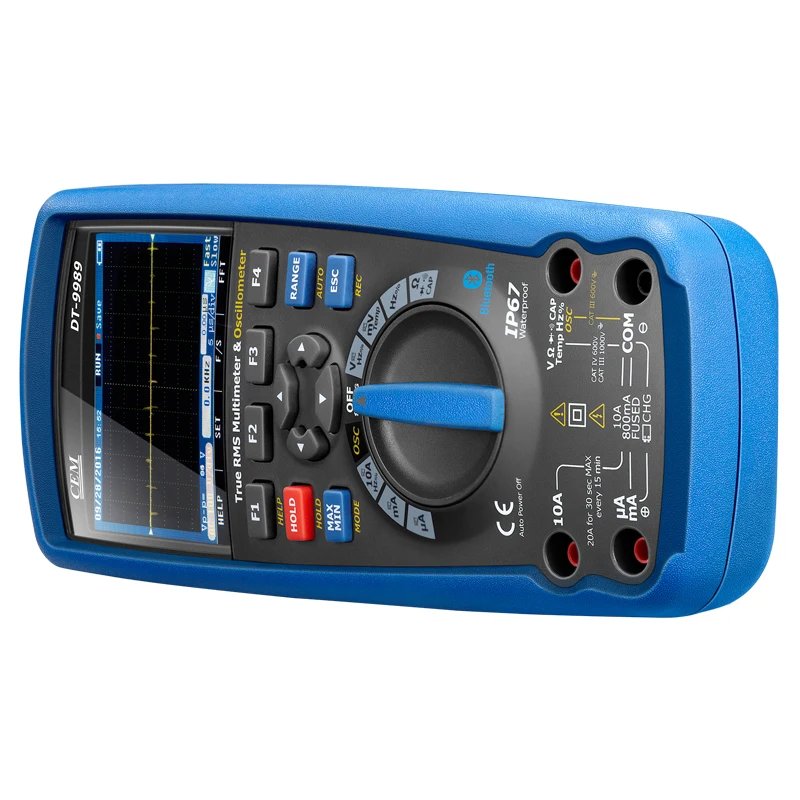 CEM DT-9989 جهاز قياس الذبذبات الرقمي الاحترافي المحمول مع شاشة عرض LCD