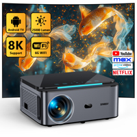 XIWBSY 4K AutoFocus Android Projector 3D Cinema Video LED Projector Auto Keystone Projector Home Theater Portable Beamer