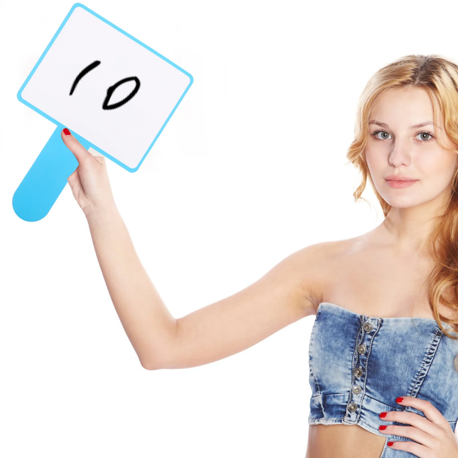 2Pcs Mini Whiteboard Paddles Reusable Writing Surface Single Sided for Teaching Aids Classroom Office Meeting Family Gathering