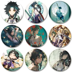 32/44/58mm  Brooch Bag Decor Collection Genshin Impact Xiao Collar Badge Cartoon Lapel Pins Jewelry Gifts