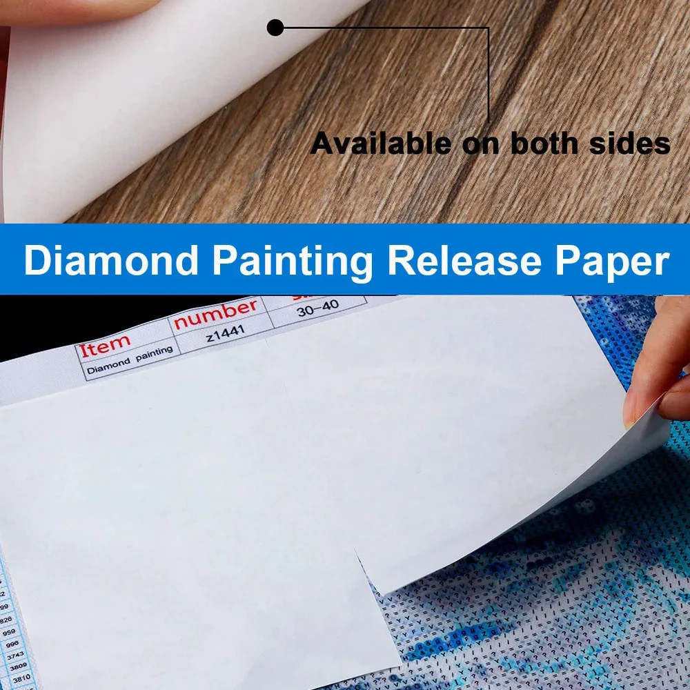 50 Sheets Cover Dustproof Release Paper Diamond Painting Embroidery Accessory Tools Set Cover Replacement Double-Sided Oil Paper