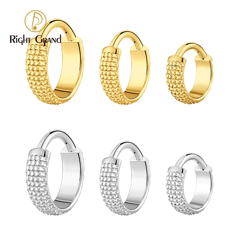 Right Grand ASTM F136 Titânio 16G Amplo Martelado Conch Clicker Hoop 8/10/12mm Punk Articulado Segmento Clicker Septo Hélice Daith Hoop Piercing Corpo Joia