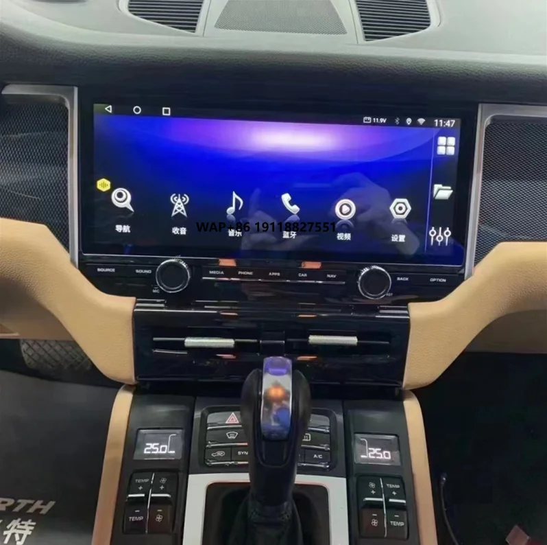 

12,3-дюймовый автомобильный радиоприемник Android 12, GPS-навигация, Wi-Fi, Carplay, SD-карта, приборная панель для Macan 2013-2017, усилитель