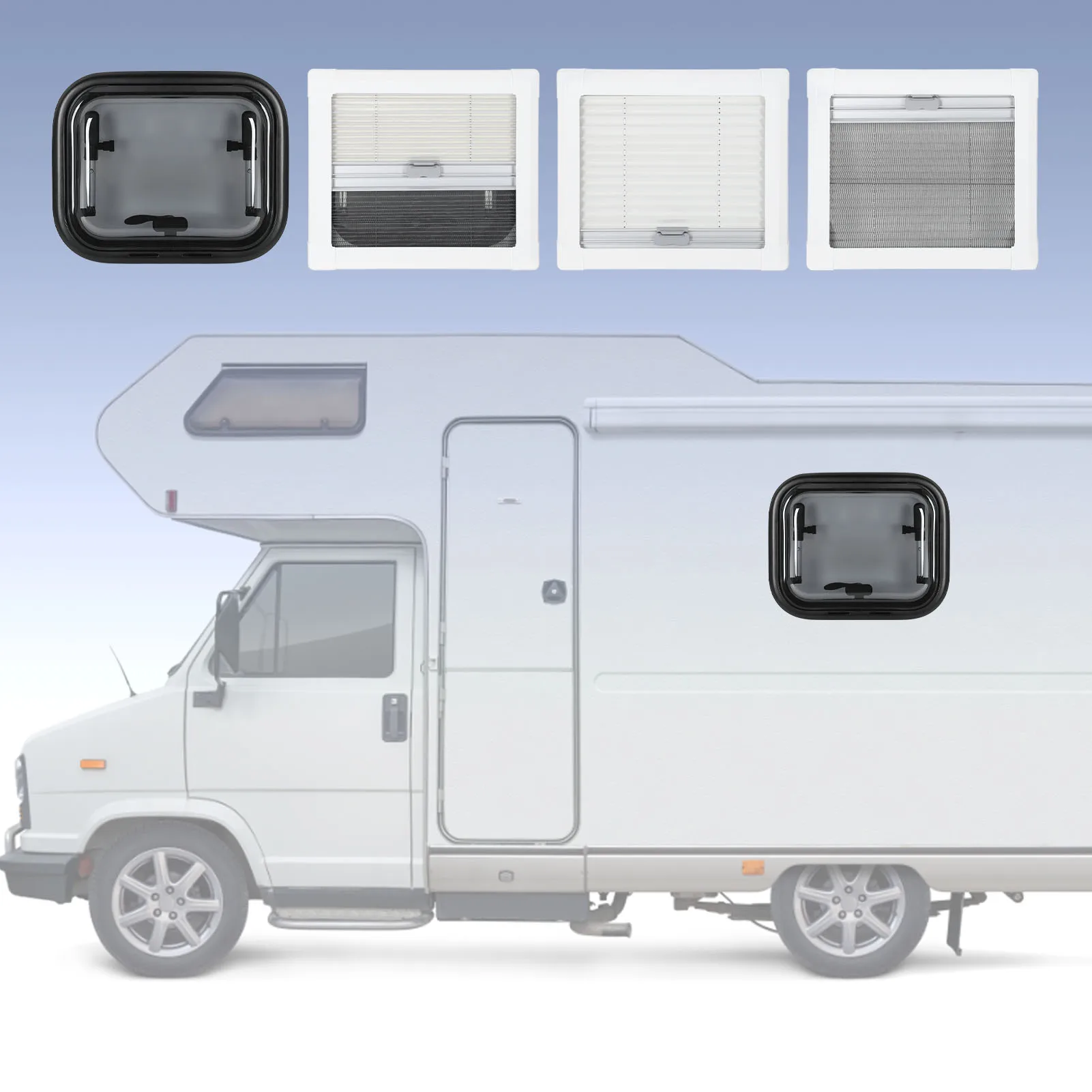 

Выдвижное окно для автофургона, выходное окно для автодома, 14x11,2 дюйма, закругленное водонепроницаемое двухслойное УФ-окно для автофургонов, кемперов, мобильных домов