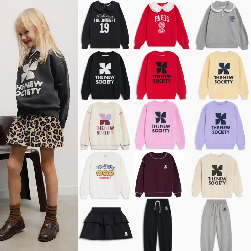 Children's Sweatshirt 2026 Fall/Winter New Fashion Thickened Warm Boys and Girls Set Cotton Plus Fleece Casual Pants Clothing
