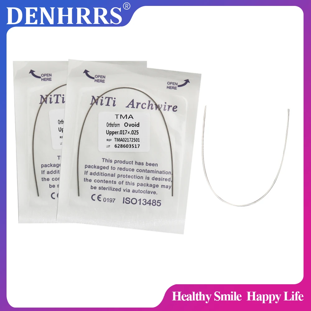 2Packs Dental Orthodontic TMA Ti-Mo Ovoid Wire (1Pack Upper+1Pack Lower)