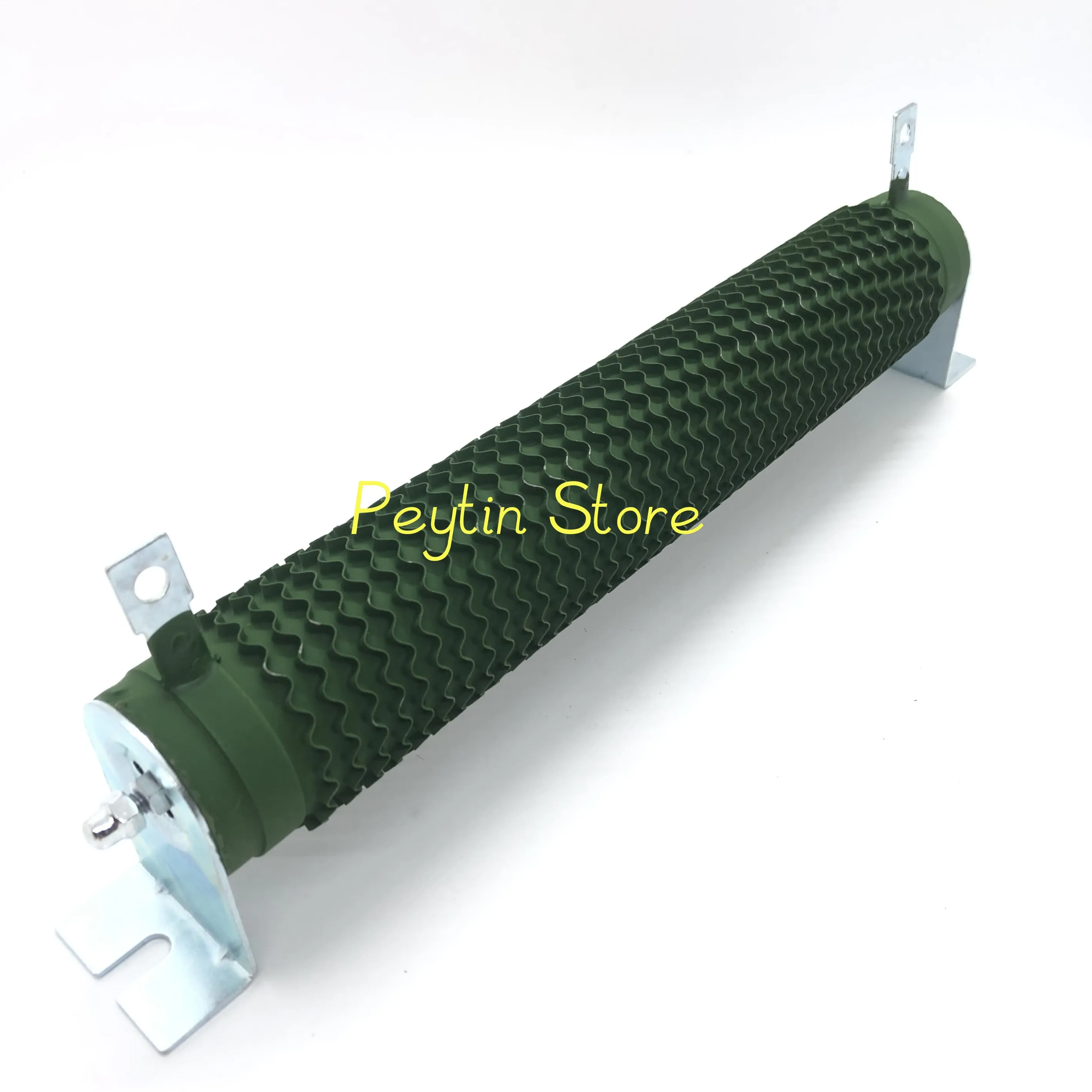 1Pc RXG20 300W 5/8/10~150RJ(ohm) Green High-power Corrugated Brake Brake Resistance Wire Wound Porcelain Tube Aging Load 