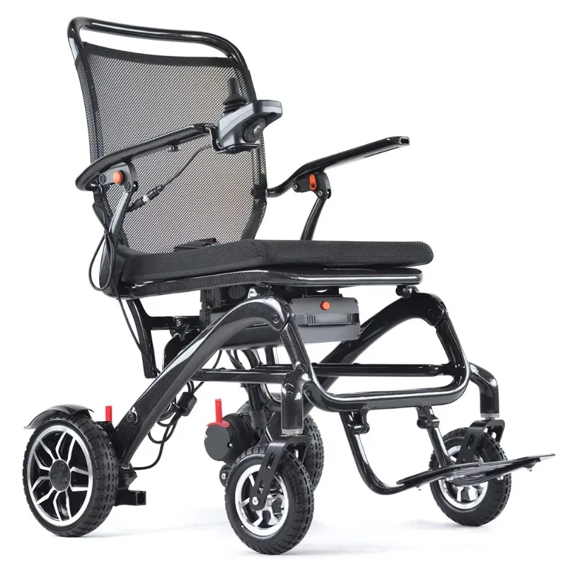 2026 Luxury Rigid Ultra-Light Carbon Fiber Folding Portable Lightweight Electric Wheelchair for Enhanced Mobility