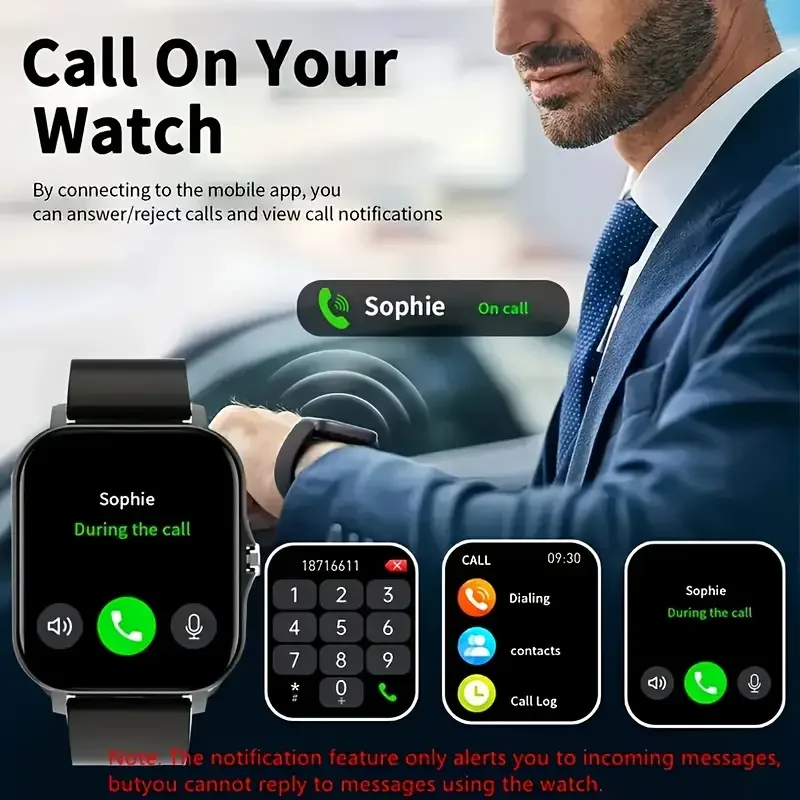 LAXASFIT Nuovo Smartwatch Bluetooth Talking Smartwatch Dialer Orologio intelligente Fitness Tracker Logging del sonno Smartwatch per Android IOS