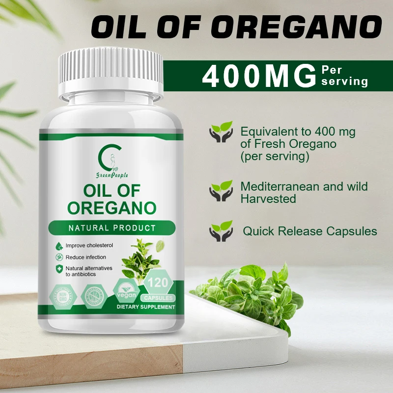 High Concentrated Oregano Oil Pills with Olive Leaf Extract For Immune Kidney Health Omega 3 6 9 Vitamin E Hormone Balance