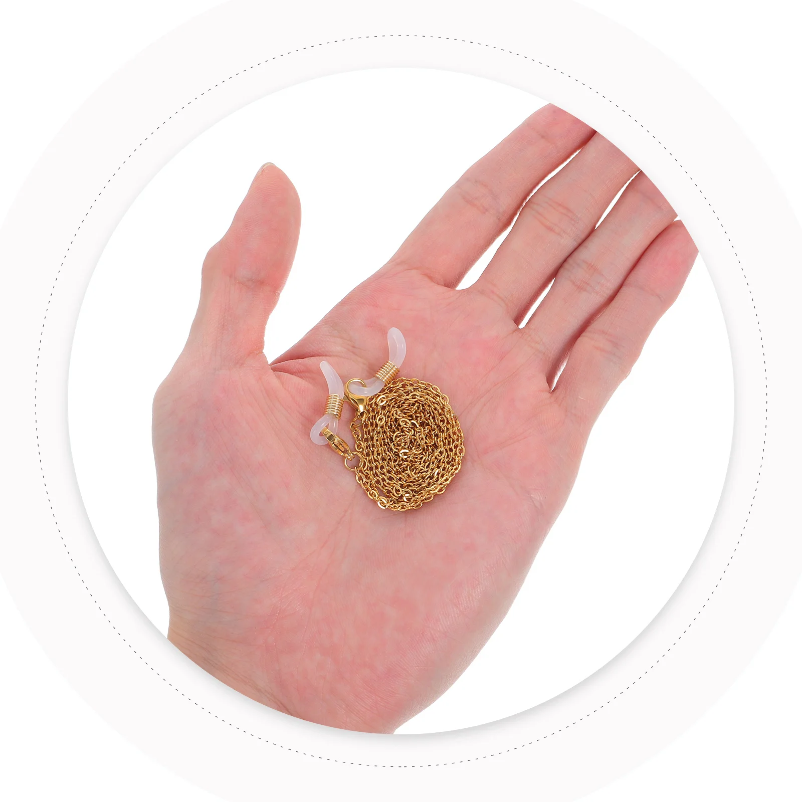 

79Cm Sunglasses Chain Stainless Steel Anti-Rust Adjustable Rubber Ends Eyeglasses Chain for Reading Glasses Women