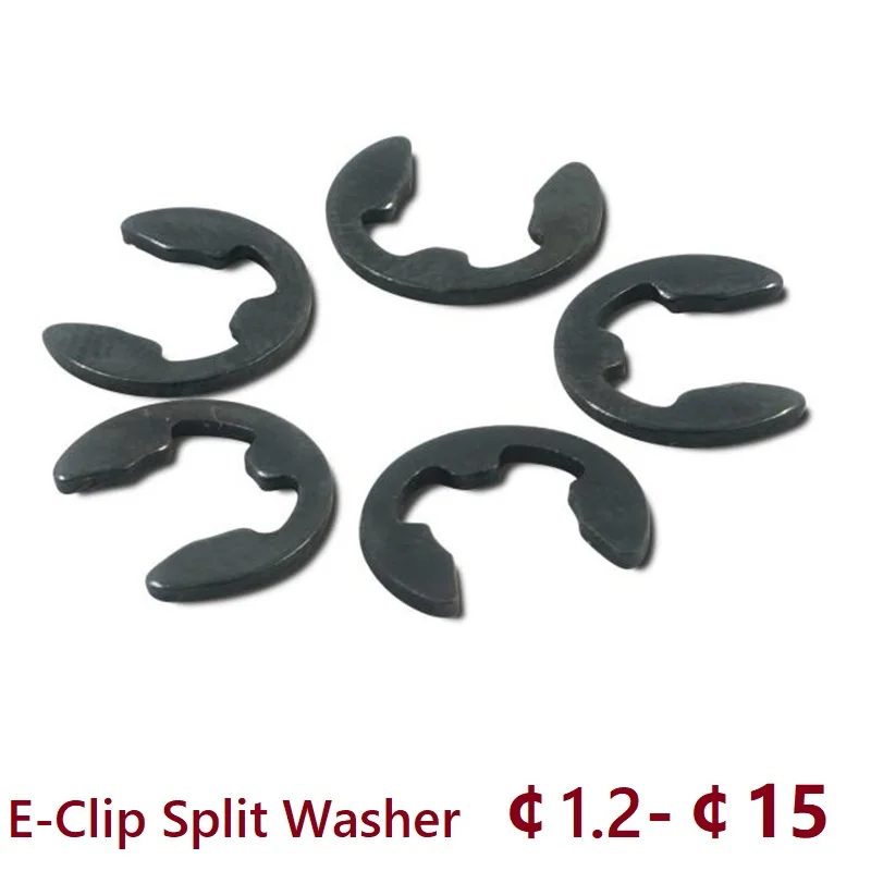 Washer M2 M2.5 M3 M3.5 M4 M5 M6 Sack Retainer E E-Clip Split Washer Circlip Buckle Carbon steel Snap Retaining Washers LUCHANG