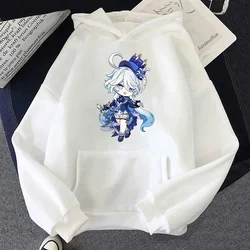 Genshin Impact Furina Hoodie Funny Kawaii Graphic Long Sleeve Hoodies Unisex Anime Cartoon Hooded Pullovers Women's Sweatshirts