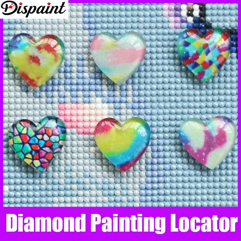 Dispaint 1pcs Random Color Love Diamond Painting Locator Magnet Cover Holder Diamond Embroidery Localizer  Accessories Fixer