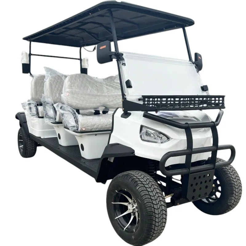 MMC 60V 72V Lithium Battery 4KW/5KW/7KW AC Motor 4 Wheels Brake Front Disc Brake Electric 4 6 Passengers Lifted Golf Cart