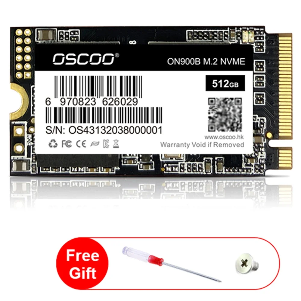 OSCOO SSD 128GB 256GB 512GB 1TB NVME SSD SSD M.2 2242 PCIe 3.0X4 Dysk twardy Wewnętrzny dysk półprzewodnikowy do laptopa i komputerów stacjonarnych