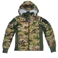 Chaquetas tácticas de concha suave UAF Multicam para hombre, abrigo con capucha de lana, cortavientos, ropa de caza, chaquetas de camuflaje para acampar, pescar y senderismo