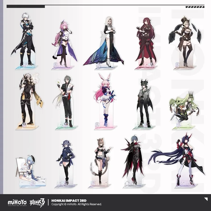 

Предпродажа miHoYo, официальная подлинная серия Honkai Impact 3, серия Past Life Paradise, стоячие украшения, Elysia Kevin, косплей, аниме