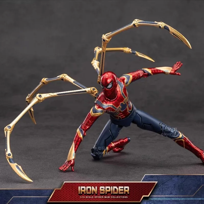 Originale Zd Ps4 Spider Man Anime Peter Parker Oro Nero Action Figure Statua Modello Desktop Ornamento Garage Kit Regali di compleanno