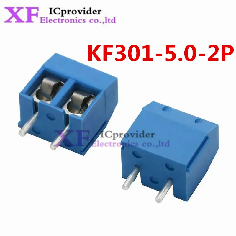10pcs KF301-2P KF301-5.0-2P KF301 2Pin 5.08mm Plug-in Screw Connector