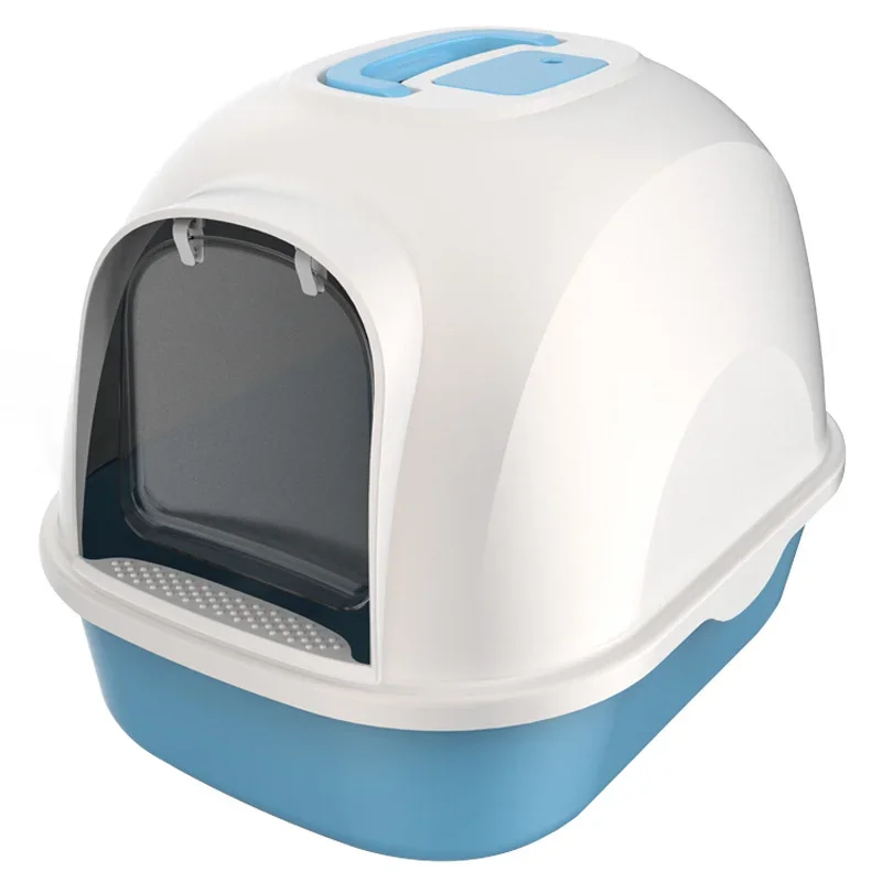 Cat litter box fully enclosed pet supplies large  cat toilet cat poop deodorant  litter box anti-splash poop box