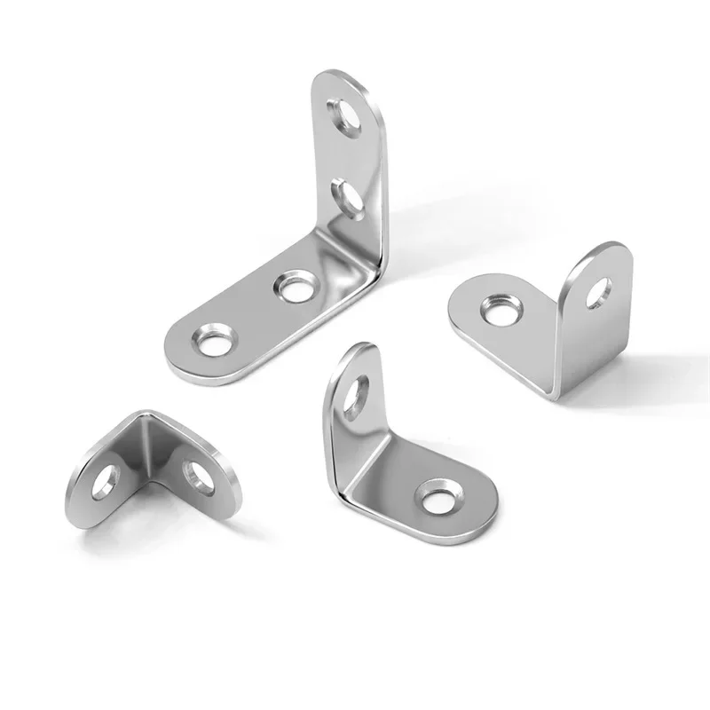 Stainless steel corner code cabinet  L-shaped thickened sheet triangle fixed laminate bracket cabinet 90 ° right Angle