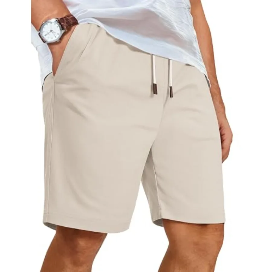 

Мужские повседневные шорты COOFANDY из хлопка с эластичным поясом и завязками, летние пляжные шорты