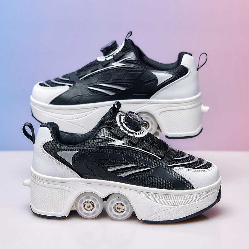 Roller Skates Kid 4 Wheels Sneakers Boy Outdoor Sport Shoes Children Boots Girl Skating Shoes Sneakers Sportschuhe Kinder