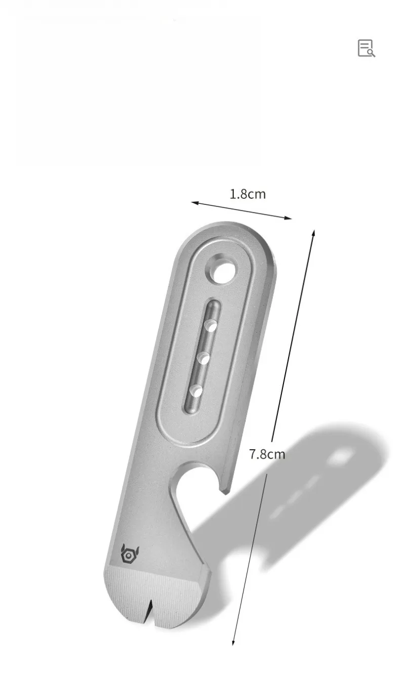 Titanium Alloy Pocket Pry Bar Multifunctional EDC Keychain Pendant Portable Outdoor Camping Hiking Survival Tool