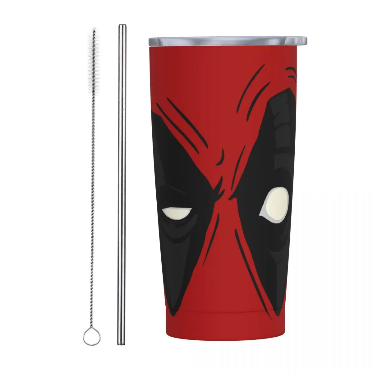 

Deadpool Comic Cartoon Insulated Tumbler with Lid Stainless Steel Coffee Mugs Outdoor Portable Thermos Bottle Cups