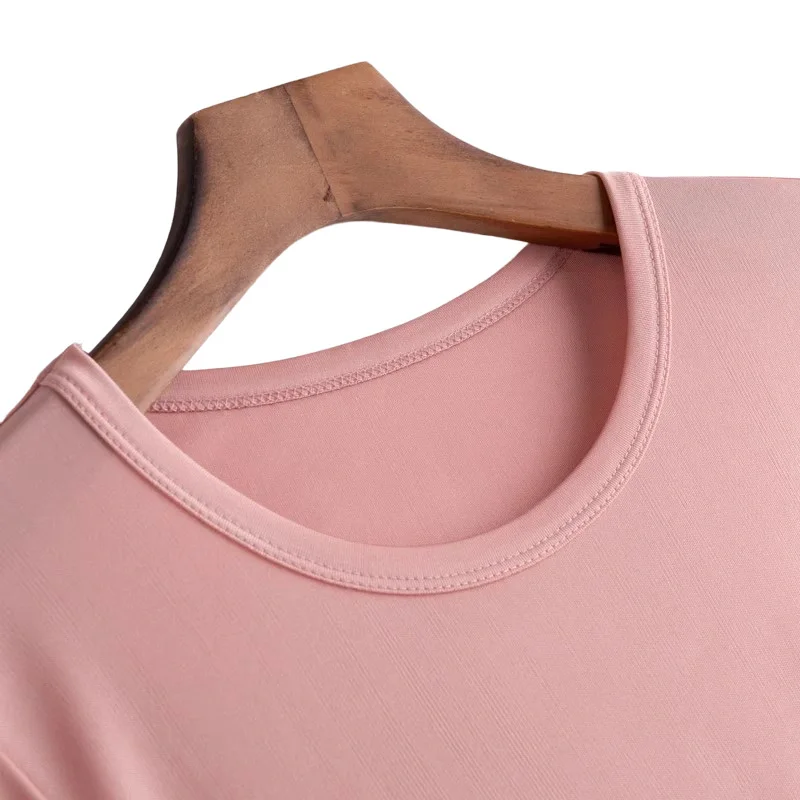 T-Shirts for Women Summer Short Sleeve Crew Neck 23% Mulberry Silk Casual Basic Loose Fit Tee Tops Blouse